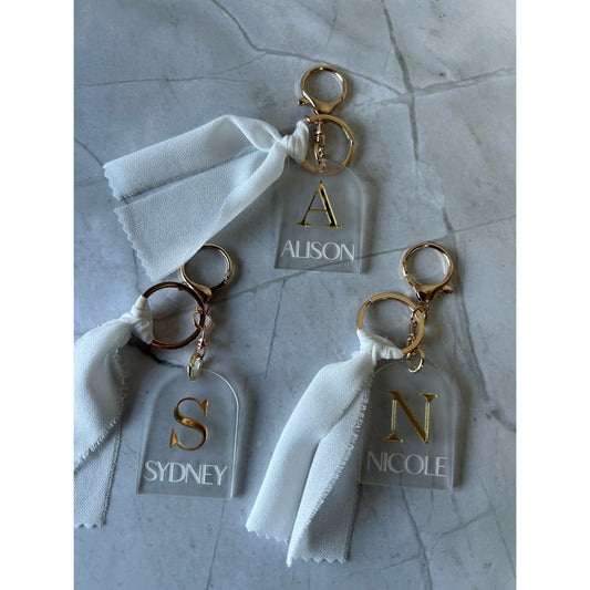 Luxe Initial Keychain - Engraved