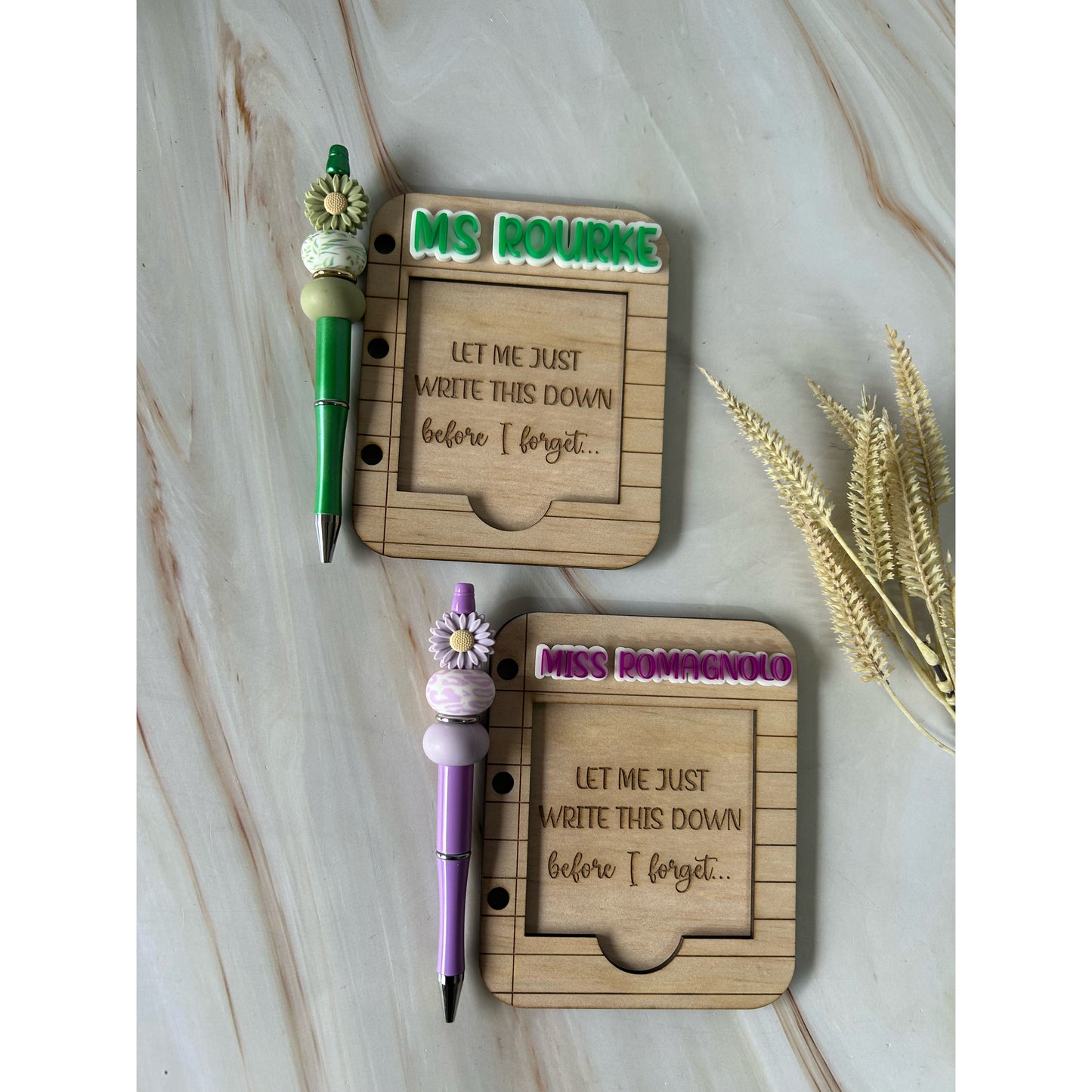 Personalised Sticky Note Holder