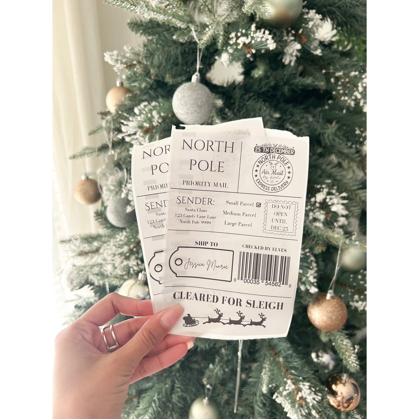 North Pole Priority Mail Labels - Pk 6
