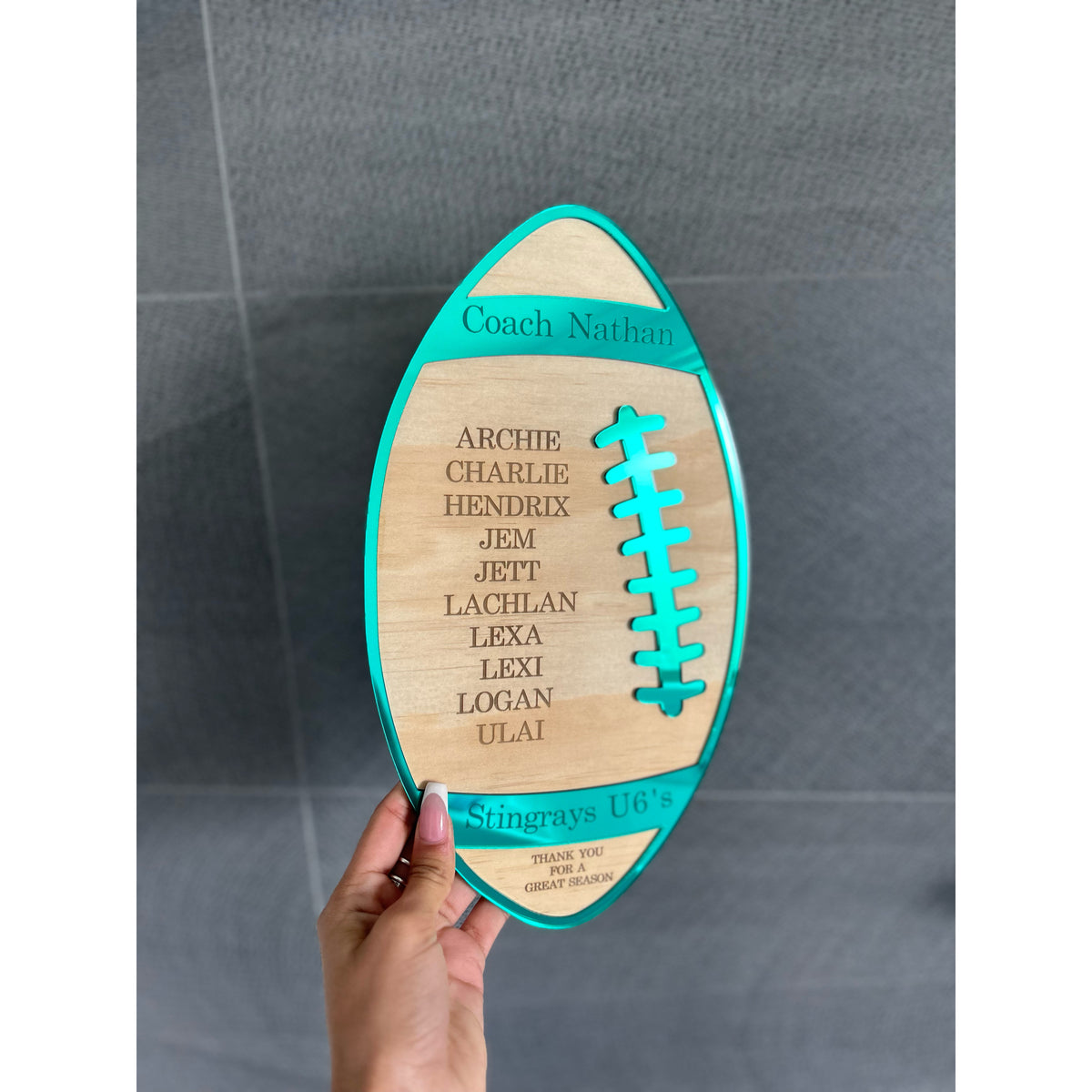 Personalised Thank You Plaque for Coaches
