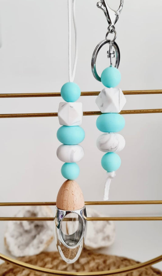 Scented, silicone bead, hanging car air freshener