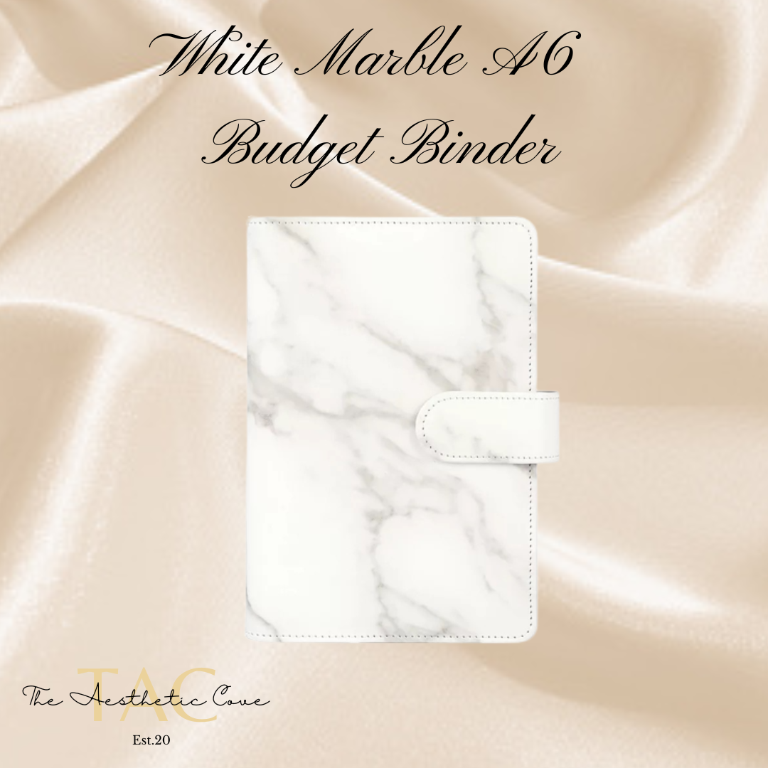 White Marble Budget Binder