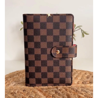 Brown Luxe Checkered Budget Binder