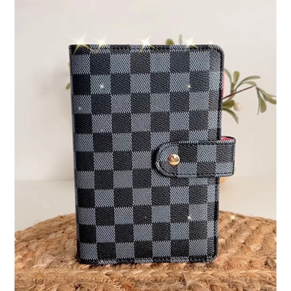 Black Luxe Checkered Budget Binder