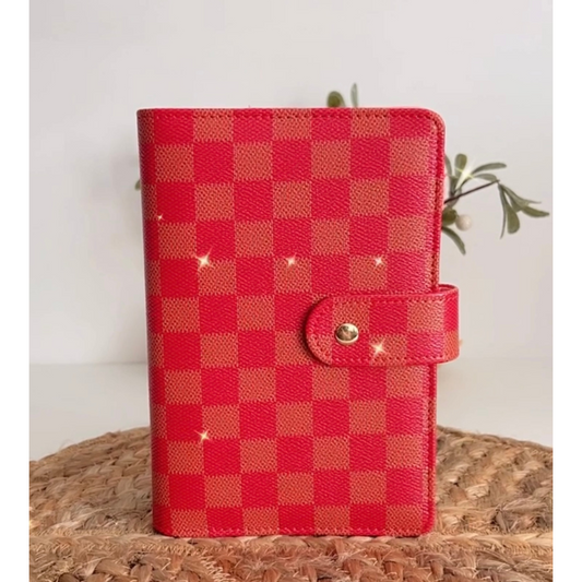 Red Luxe Checkered Budget Binder