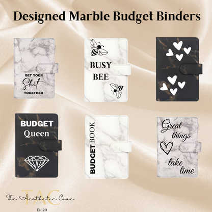 Designed Marble Budget Binders