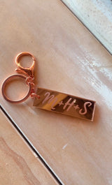 Rectangular Mirrored Keychains