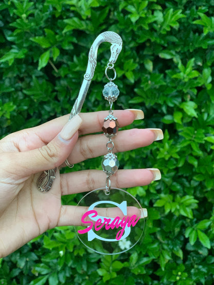 Bronze & Clear Gemstone Bookmark