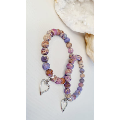 Unpolished Sea Sediment Jasper Bracelet