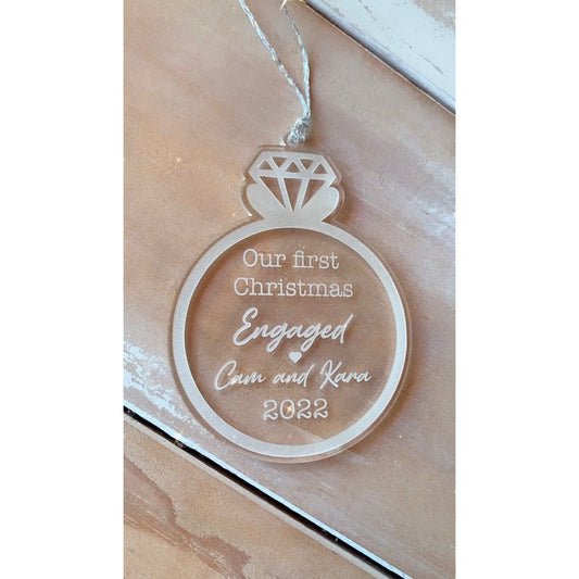 Engaged Christmas Bauble