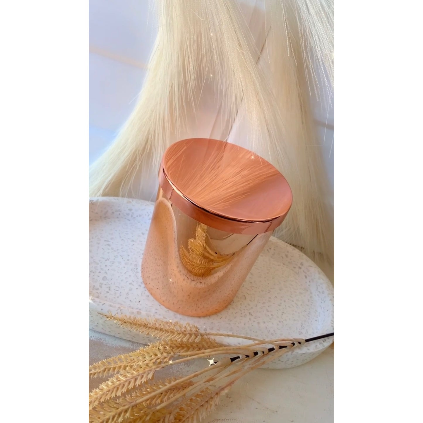 Rose Gold Aesthetic Candle