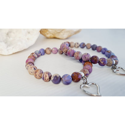 Unpolished Sea Sediment Jasper Bracelet