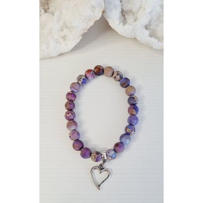 Unpolished Sea Sediment Jasper Bracelet