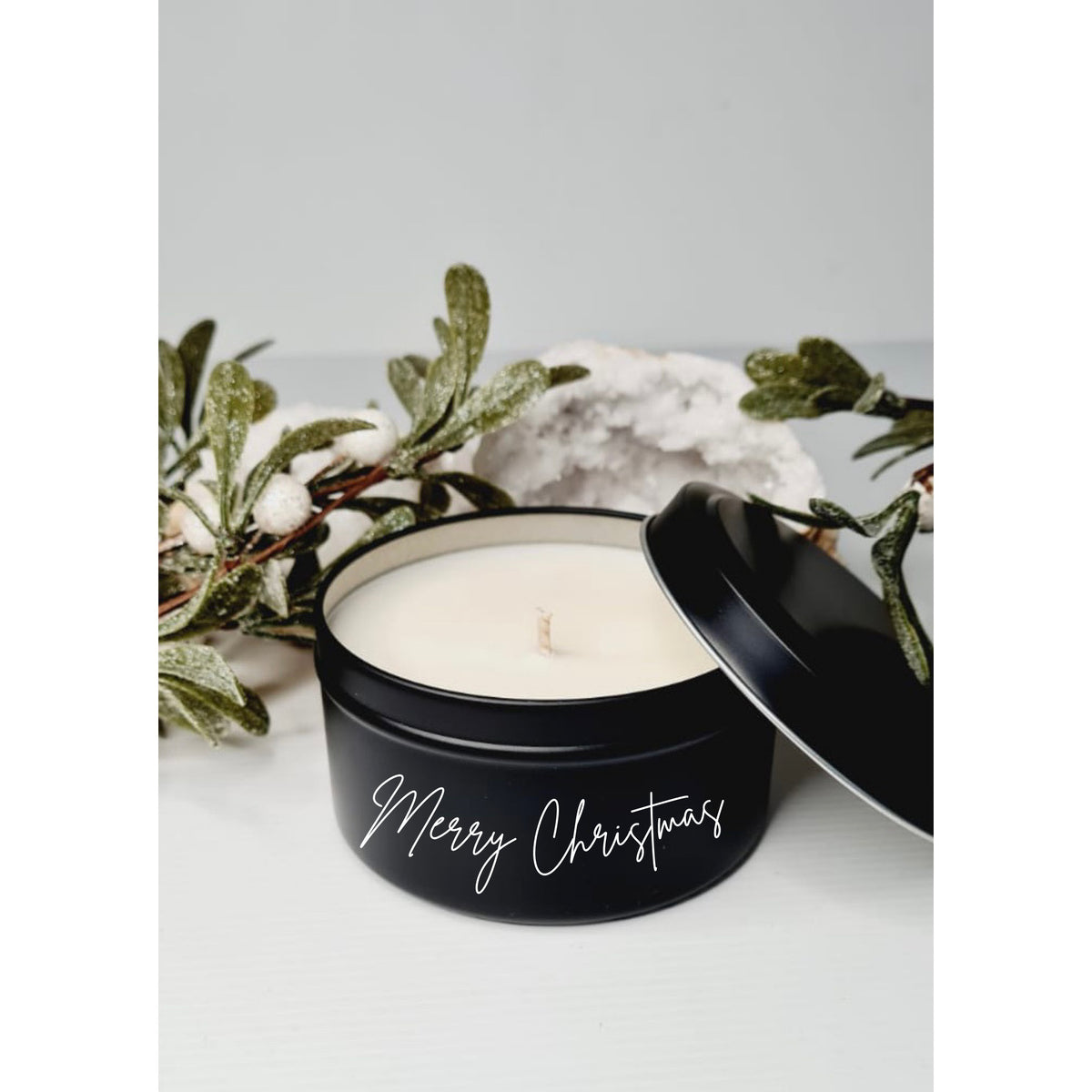 Personalised XL Luxe Matte Candle Tin - Black, photo 2