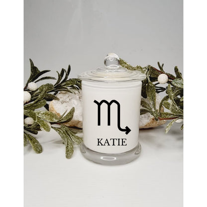 Zodiac Soy Wax Candle - White