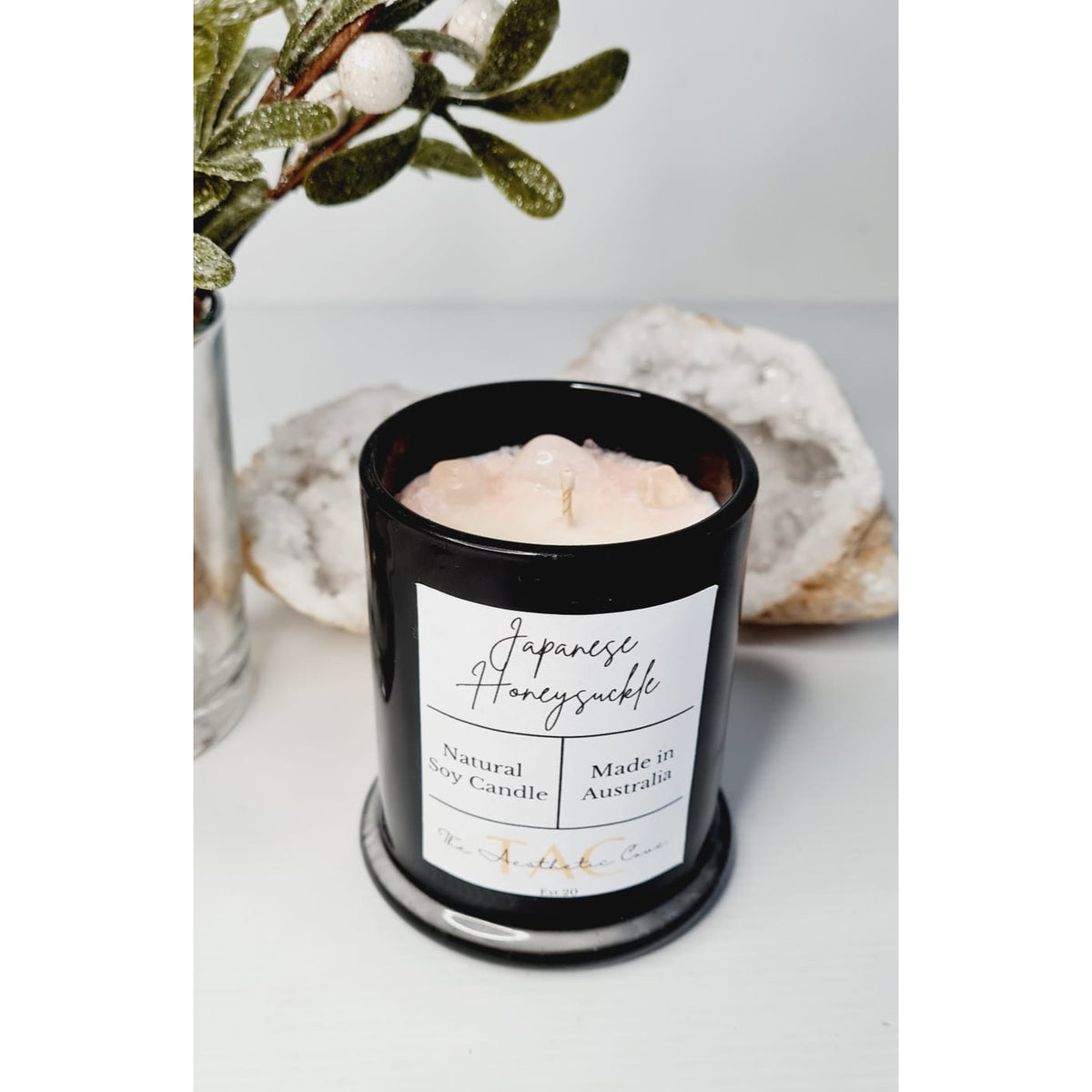 Rose Quartz Crystal Candle Jar, photo 2
