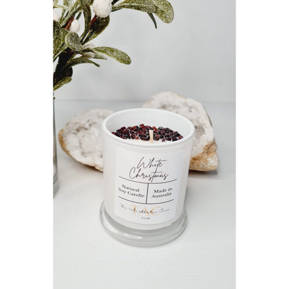 Garnet Crystal Candle Jar
