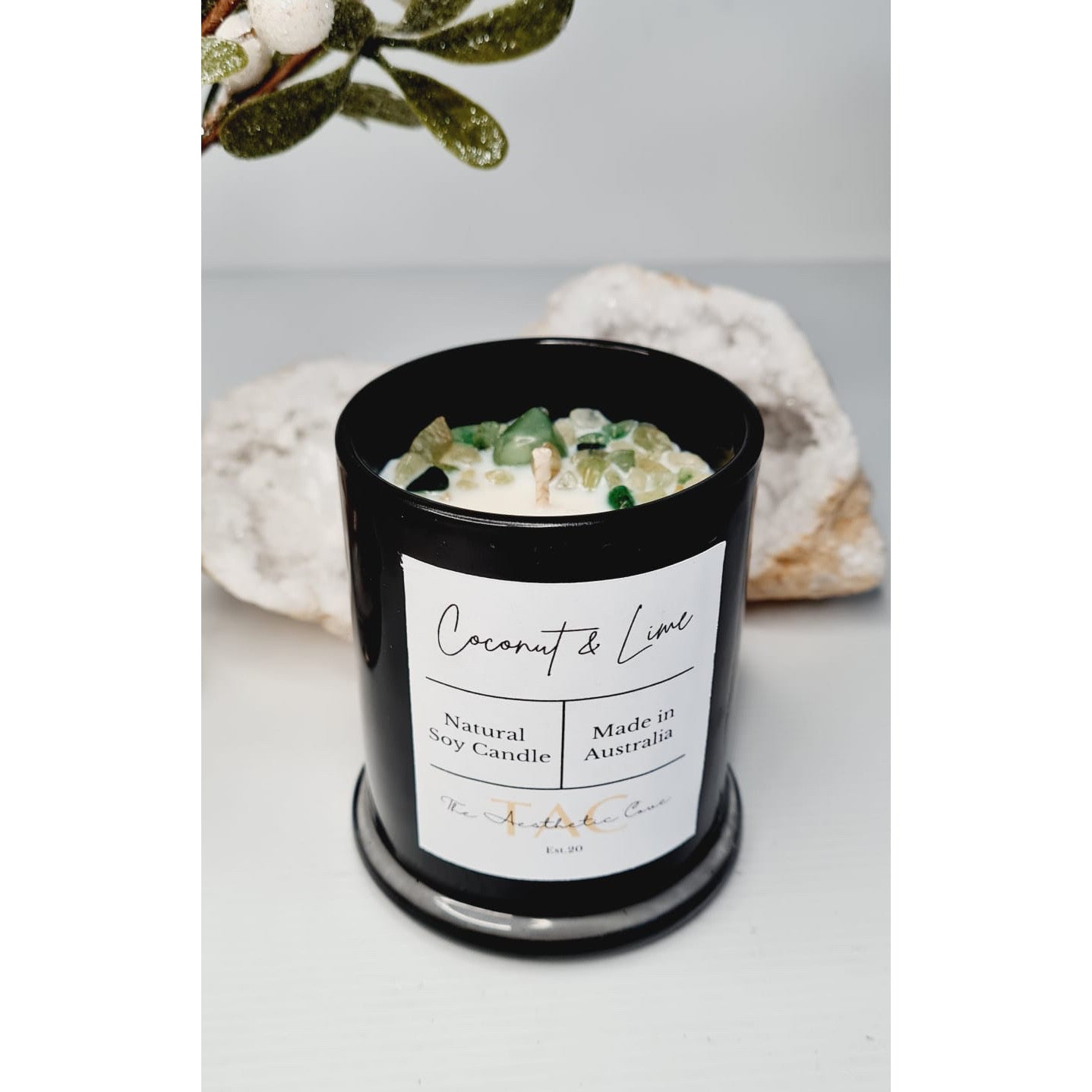 Green Aventurine Crystal Candle Jar