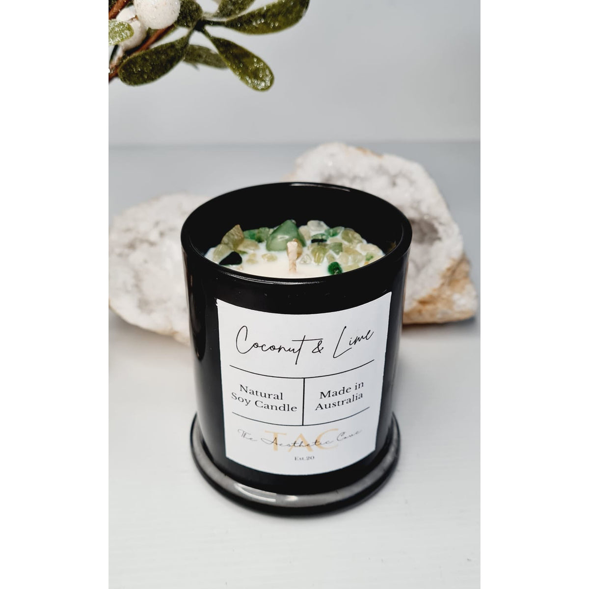 Green Aventurine Crystal Candle Jar, photo 2