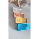 Personalised Mirror Engraved Badges