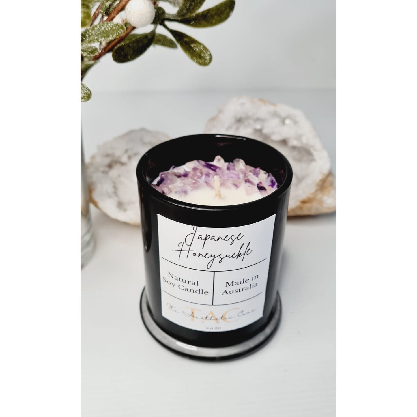 Amethyst Crystal Candle Jar