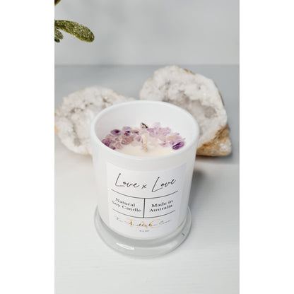 Amethyst Crystal Candle Jar