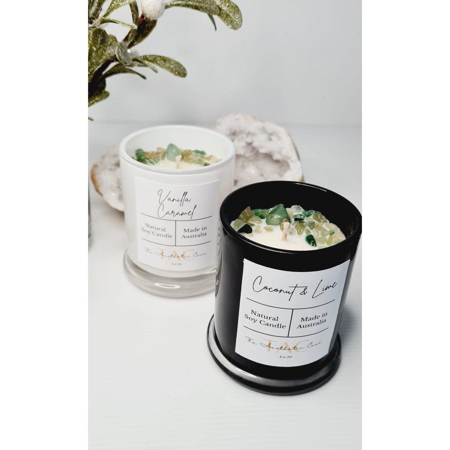 Green Aventurine Crystal Candle Jar