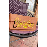 Wooden Crate Personalised with Acrylic Name