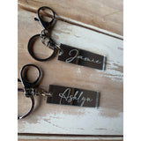 Rectangular Mirrored Keychains
