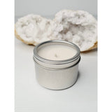 Personalised Luxe Silver Window Candle Tin
