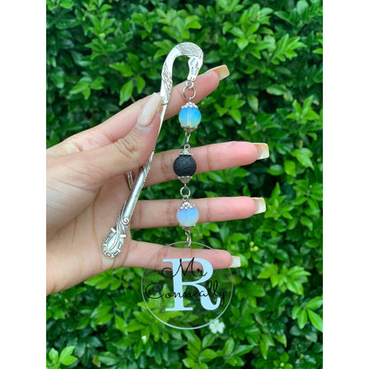 Crystal Blue Lava Gemstone Bookmark