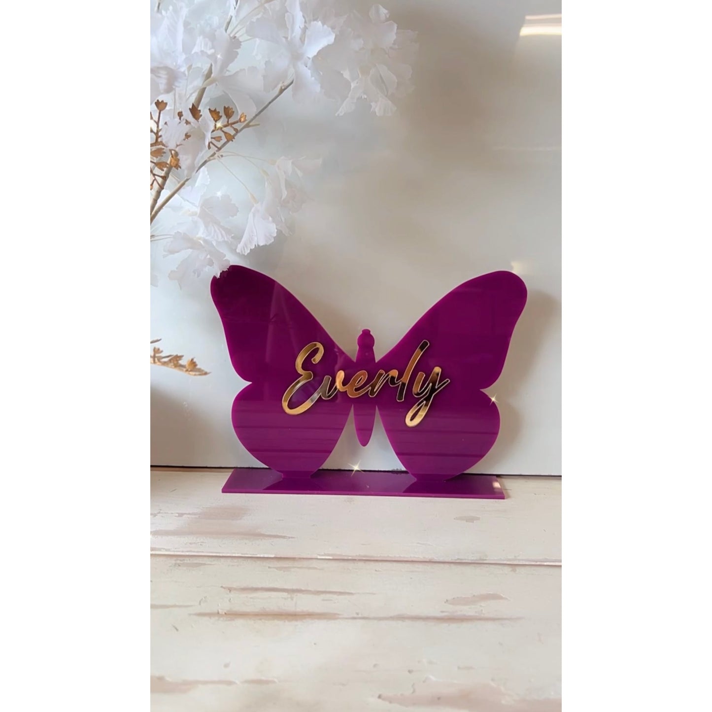 Butterfly Name Plaque - 25cm
