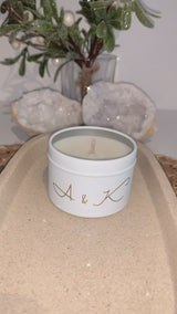 Personalised Luxe White Candle Tin
